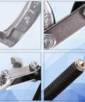 Detailed view of Beast Gear Puller Set with 3, 4, 6, 8 inch pullers and 2, 3 jaw hubs for removing gears, bearings, and more.