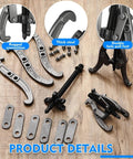 Heavy Duty Gear Puller Set With 3 4 And 6 Inch Jaws Three Jaw Puller Kit Forged Pulley Remover
