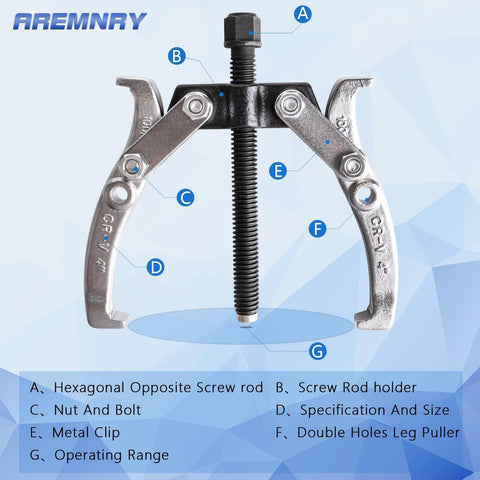 Beast Gear Puller Set With 3, 4, 6 And 8 Inch Pullers And 2 And 3 Jaw Hubs Bearing Separator, reversible 3 jaw design displayed.