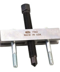 Gear And Pulley Puller Kit With 5 1/2 Inch Long Forcing Screw For Removing Timing Gears, Fan Pulleys, Harmonic Balancers, And Other Auto Components, Adjustable 1 1/2 Inch To 4 1/4 Inch Spread, 4 7/8 Inch Wide Puller Block, Includes Two 3/8-16 Threads; front view
