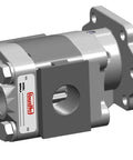 Buzile Gear Pump Motor BGM20A846QUYL20-25 Replacement P21A646QUYL20-25 front view showing ports and flanges