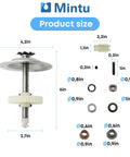 Gear Sprocket Replacement Compatible With LiftMaster 41A5483 - product size and components diagram