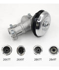 Fit for 26mm 28mm 7T 9T Gear Head Gearbox Accessory 7/9 Teeth Replacement Parts with gearbox and gear sizes displayed