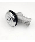 Front view of Fit for 26mm 28mm 7T 9T Gear Head Gearbox Accessory 7/9 Teeth Replacement Parts(26X9T), silver metal construction.