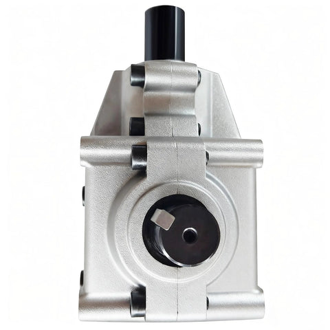Front view of Gear Box Assembly Direct Fit For Scag Turf Tiger Mower Deck 482486 featuring a compact metal housing