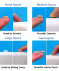 Ultra Quiet Gel Bumpers 104 Piece Variety Pack With Multi Compound Polyurethane Skin And Gel Core, various shapes for doors.