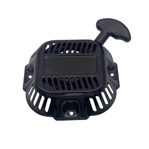 Front view of Pull Start Assembly for Generac Generators 196cc 208cc 212cc GP3250 GP3300 Recoil Starter, black with pull handle