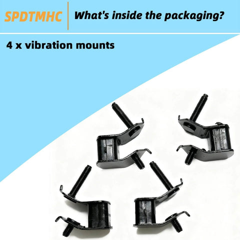 Durable anti vibration rubber mounts reduce generator vibration and noise, four 8mm feet compatible with various generator models