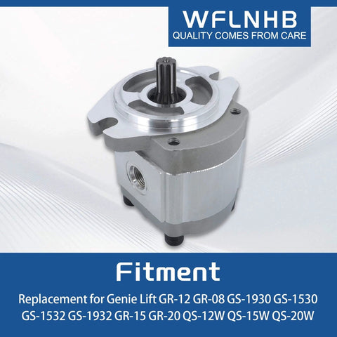 WFLNHB 96193GT 96193 Function Pump Hydraulic Gear Pump Replacement for Genie Lift GR-12 GR-08 visible from side view
