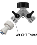 GHT Female Quick Connect Adapter With Easy Hookup From Three Quarter Inch Thread To Three Eighths Inch OD Tubing For RO Water Filters Pack Of Ten