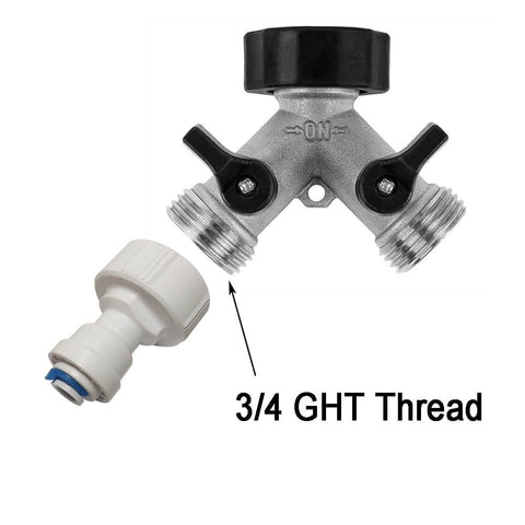 GHT Female Quick Connect Adapter With Easy Hookup From Three Quarter Inch Thread To Three Eighths Inch OD Tubing For RO Water Filters Pack Of Ten