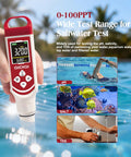 Hydrogen Water Tester Meter 7 In 1 Digital H2 ORP pH TDS EC Water Tester showing digital display with various water testing functions.