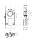 GIHN-K20LO SPHERICAL PLAIN, ROD ENDS WITH WELDING SHANK/LOCKING - VXB Ball Bearings