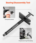 Alpha Bravo Gimbal Bearing Alignment Puller Set With Bellows Expander Tools for Outdrives shown with disassembly tool operation