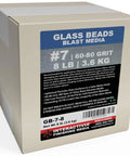 Box of Glass Bead Blast Media for Precision Finishing Medium Grit 60-80 Mesh 8 Pound 3.6 Kilograms Gentle Abrasive