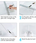 Step-by-step guide using Pro Grade Glass Cutter With Automatic Oil Feed 2mm–20mm for cutting glass and mirrors with precise lines.