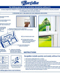 Two Pack Hinge Style Sliding Glass Door Locks For Patio Doors And Windows Instantly Increase Home Security And Child Proof Your Space With Easy Installation - product instructions and features displayed.