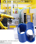 Flexible Shaft Coupler 6mm By 6mm Bore Beefy Glass Fiber Elastic Coupling For Encoder shown in industrial setting