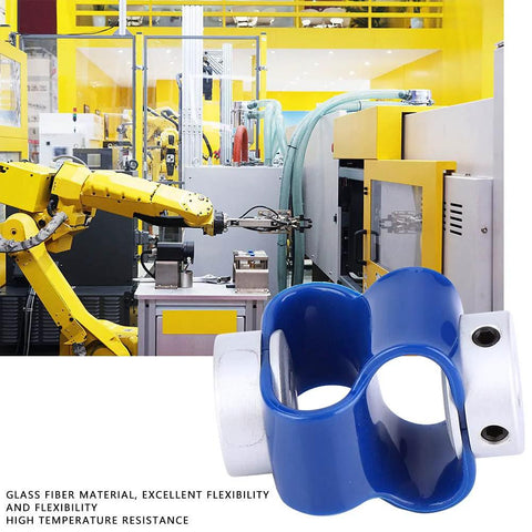 Flexible Shaft Coupler 6mm By 6mm Bore Beefy Glass Fiber Elastic Coupling For Encoder shown in industrial setting