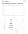 Specification sheet for Stainless Steel Glass Clamp Standoffs Round Large Heavy Duty 2 Inch Inline Design Pack Of 2 Satin Finish.
