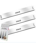 Three piece precision glass polishing file set with grit progression showing front view, ideal for smooth, scratch-free finishes.
