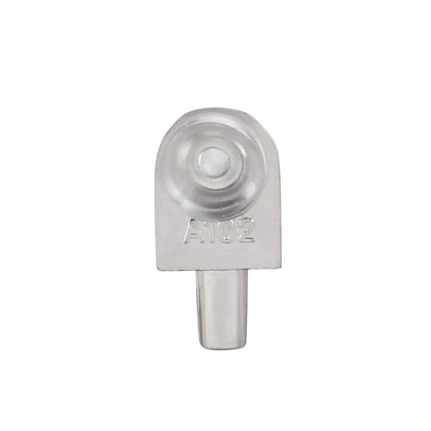 Front view of Shelf Support Pegs 20pcs Glass Shelf Pins Bracket Zinc Alloy Nail Polished Rod Joint with Suction Cup with 5mm Dia Pin