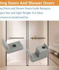 Shower Door Bumpers For Glass And Sliding Shower Doors Guide Bumper Set 3 Pcs Durable Plastic Protects Bathroom Doors