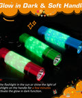 Three Pack Glow In The Dark Aluminum Mini Flashlights With Nine AAA Batteries Included For Camping Hiking Outdoor Emergencies Compact Rugged Aluminum Body In Assorted Colors Ideal For Nighttime Tasks Travel And Emergency Kits
