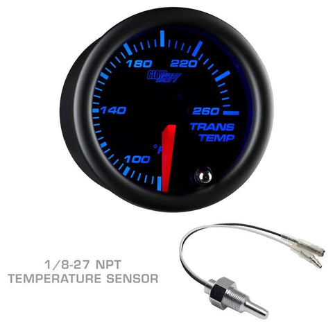 GlowShift Diesel Gauge Package For Ford Super Duty F250 F350 1999 2007 Transmission Temp Gauge with Temperature Sensor