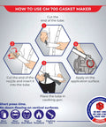 Instructions for using Heavy Duty High Temp RTV Silicone Gasket Maker And Sealant For Auto And Machinery That Handles Serious Heat