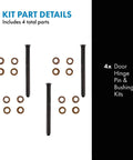 Image showing Set Of 4 Door Hinge Pin And Bushing Kits For General Motors Vehicles Replacement Parts For GM Cars And Trucks
