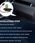 HVAC Blower Motor Resistor For GM Trucks And SUVs With Manual AC Control Easy Install instructions inside vehicle