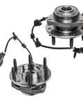 Two Front Wheel Bearing Hubs Replacement Kit For 2002-2009 Chevrolet Trailblazer EXT, GMC Envoy And Envoy XL, with ABS sensor and flange