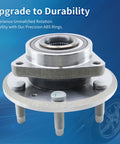 Front and Rear Wheel Bearing and Hub Assembly for Chevy Traverse, Buick Enclave, GMC Acadia, Acadia Limited, and Saturn Outlook 6-Lug
