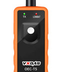 GM TPMS Relearn Tool for 2006-2024 Chevy Buick GMC Opel Cadillac Vehicles 315/433 MHz in orange housing, front view