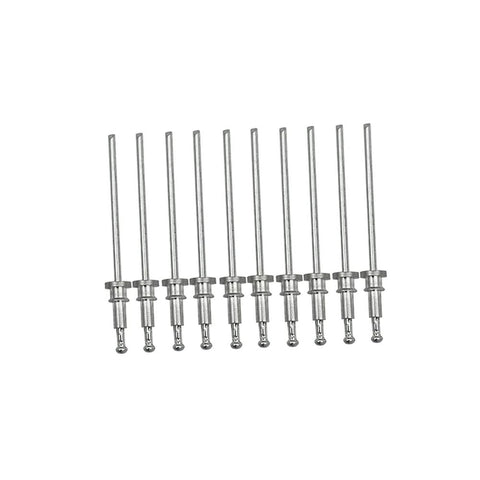 Trim Clip Studs 10Pcs For Buick Cadillac Pontiac GMC Window Regulator Rivets, silver metal rivets lined up on white background