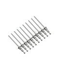 Trim Clip Studs 10Pcs For Buick Cadillac Pontiac GMC Window Regulator Rivets, metal rivets shown linearly.