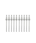 Trim Clip Studs 10Pcs For Buick Cadillac Pontiac GMC Window Regulator Rivets, metal rivets lined up on white background