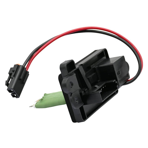 Front manual control blower motor resistor replacement for GMC Sierra Yukon XL Chevy Avalanche Silverado Suburban 1500 2500 3500 Classic Tahoe 2003 2004 2005 2006 2007 fan control module direct fit, showing wiring and housing.