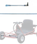 DIY Short And Long Tie Rod Kit With Ends For Go Karts 3/8-24 Replacement showing rods and Yerf-Dog kart outline