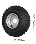 ATV Go Kart Tires and Rims 145x70-6 Iron Wheels 90CC Go-Kart Buggy ATV Mini-bikes Quad Bike Tires and Wheels HUB- 3-hole