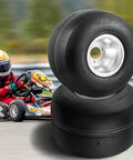 Go Kart Tires and Wheels, Rear Wheel 11"x7.1"-5", slick tires and rims, bolt pattern 58 mm/2.28 inch, 3 holes, go kart racing