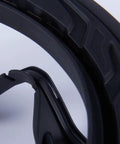 Close-up of TPV shroud on GoggleGear 3000 Series Z87.1 Anti Fog Anti Scratch Safety Goggles, showing durable black material detail