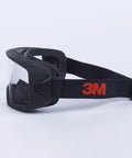 GoggleGear 3000 Series Z87.1 Anti Fog Anti Scratch Safety Goggles TPV Shroud with black strap side view