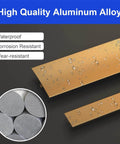 High quality gold T Molding Floor Transition Strip, Aluminum Laminate Flat Divider for Joining Gaps, Threshold, Tiles, 4ft x 1.6in