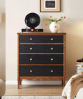 Dresser with One Inch Gold Ball Cabinet Knobs Set Crafted From Solid Brass With Hand Brushed Finish, showing installed premium hardware