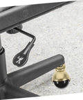Gold Ball Caster Wheels Set 5 Pieces For Desk And Office Chairs installed on chair leg showing smooth rolling caster
