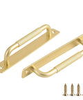 2 Pack Gold 7 Inch Barn Door Handles For Sliding Closet Doors With Backplates And Drawer Pulls Premium Cabinet Knobs For Kitchen Dresser Gate And Outdoor Use Easy Install With Screws Durable Knurled Grip