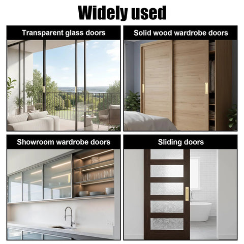 Widely used 2 Piece Sliding Barn Door Closet Handles Set With Gold Coating on various doors