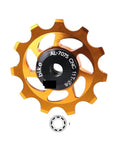 Orange ceramic bearing jockey wheel for Pulley Bicycle Pulley Ceramic Bearing Jockey Wheel Pulley Bicycle Road Bike Rear Derailleur Replacement